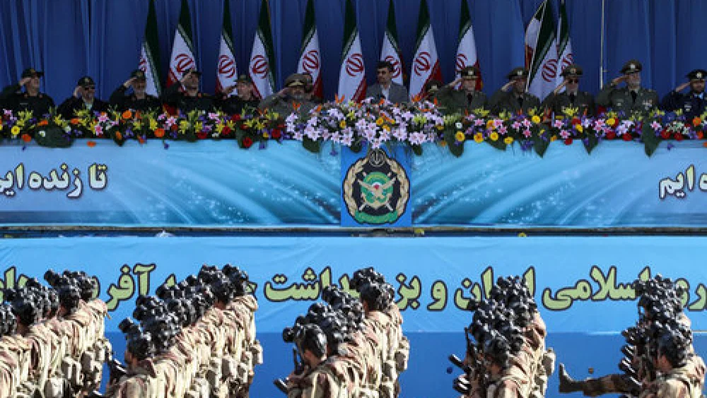 Soldiers march during Iran’s “Army Day” in April 2011. Credit: Mojtaba Heydari via Wikimedia Commons.