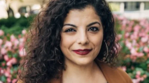 Laila Mokhiber, communications director for the U.N. Relief and Works Agency’s (UNRWA) U.S. office. Source: Twitter.