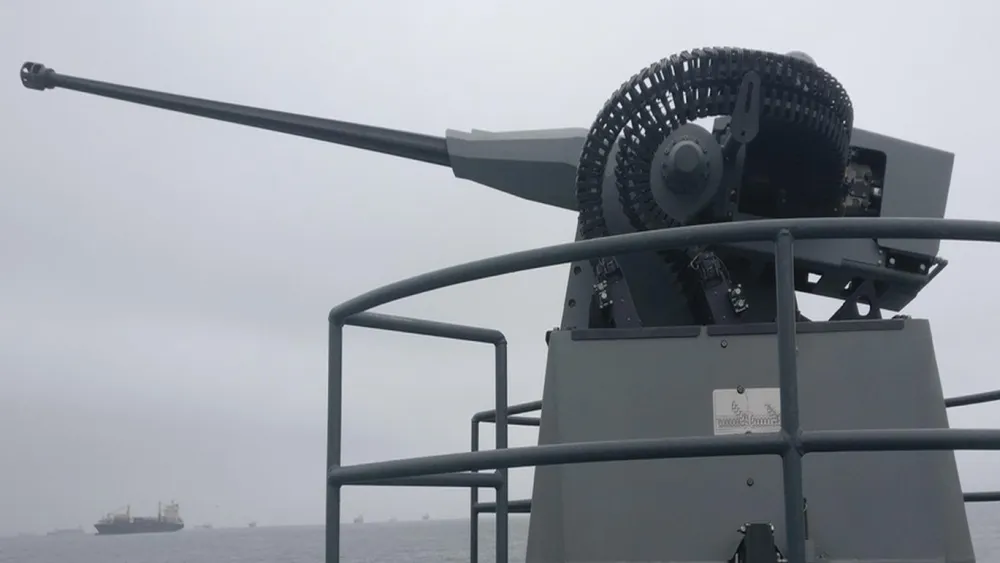 Rafael Advanced Defense Systems' TYPHOON Mk-30c stabilized naval RCWS. Credit: Rafael Advanced Defense Systems.