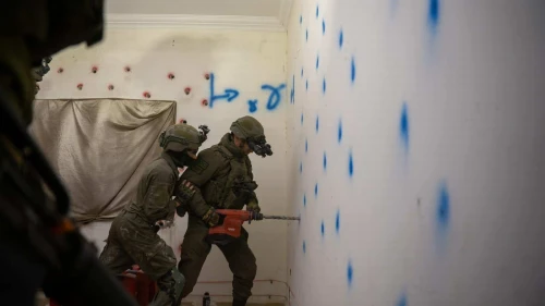 Israel Defense Forces soldiers work to demolish the northern Samaria home of Ahmad al-Rub, a Palestinian terrorist who murdered two Israelis in a stabbing and car-ramming spree, Jan. 14, 2026. Credit: IDF.