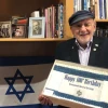 Kindertransport survivor Walter Bingham celebrates his 100th birthday in Jerusalem, Jan. 4, 2024. Credit: International March of the Living.