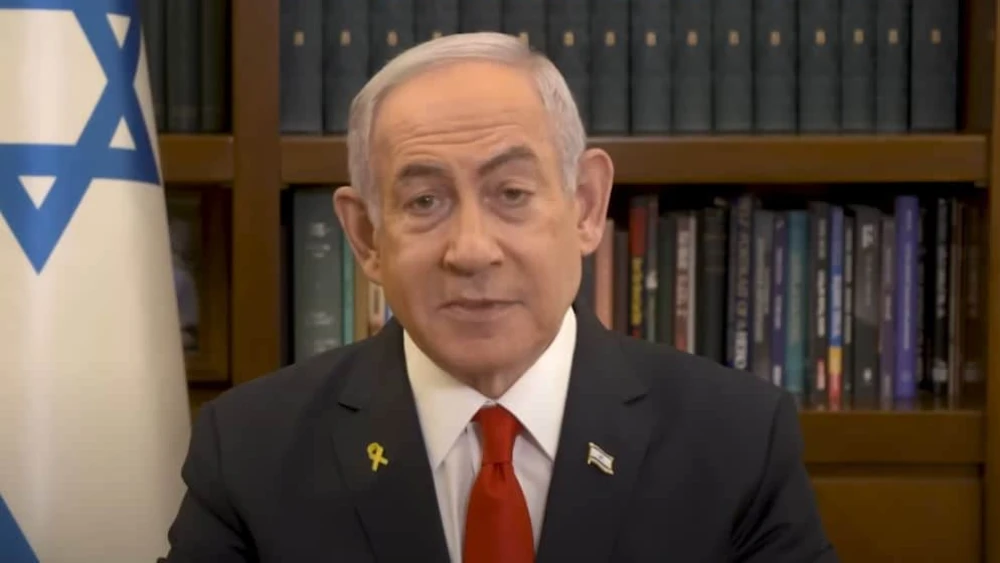 Israeli Prime Minister Benjamin Netanyahu in an online post addressing the Iranian people, Nov. 12. 2024. Credit: GPO/YouTube.