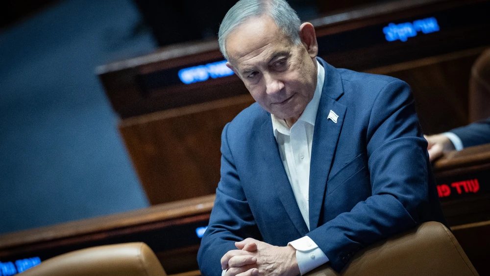 Israeli Prime Minister Benjamin Netanyahu attends a vote at the Knesset in Jerusalem, July 16, 2026. Photo by Yonatan Sindel/Flash90.