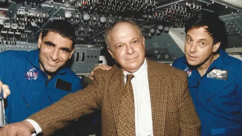 Avi Har-Even (center), former head of the Israel Space Agency, died on June 6, 2021. Source: Twitter.