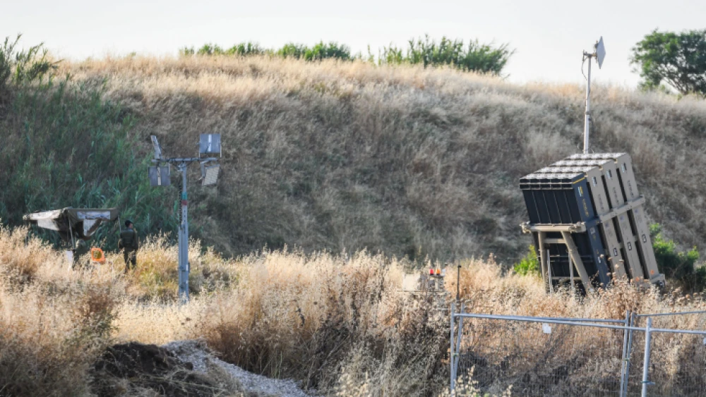 View of an Iron Dome anti-missile battery in central Israel on May 15, 2019. Photo by Flash90.