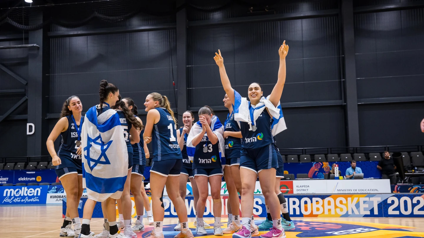 Israeli women’s under-20 wins historic basketball medal in Europe