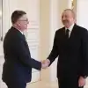 Israeli Foreign Minister Gideon Sa’ar meets with Azerbaijani President Ilham Aliyev in Baku on Jan. 26, 2026, during talks aimed at deepening bilateral cooperation in energy, defense, water, agriculture and tourism. Source: @gidonsaar/X.