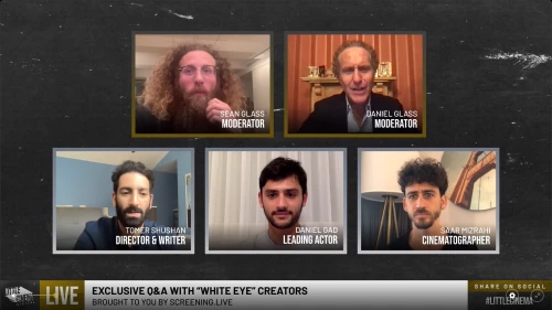 The actors, writers and directors involved in the Israeli short film "White Eye," which has been nominated for an Oscar in the Best Live Action Short category for the 93rd Academy Awards, 2021. Source: Screenshot.