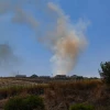 A fire caused by missiles fired from Lebanon outside Kibbutz Malkia on the northern border, May 26, 2024. Photo by Ayal Margolin/Flash90.