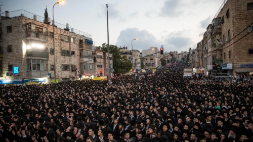 Thousands of ultra-Orthodox supporters of the United Torah Judaism Party rally in Jerusalem, on Sept. 15, 2019. Photo by Yonatan Sindel/Flash90.