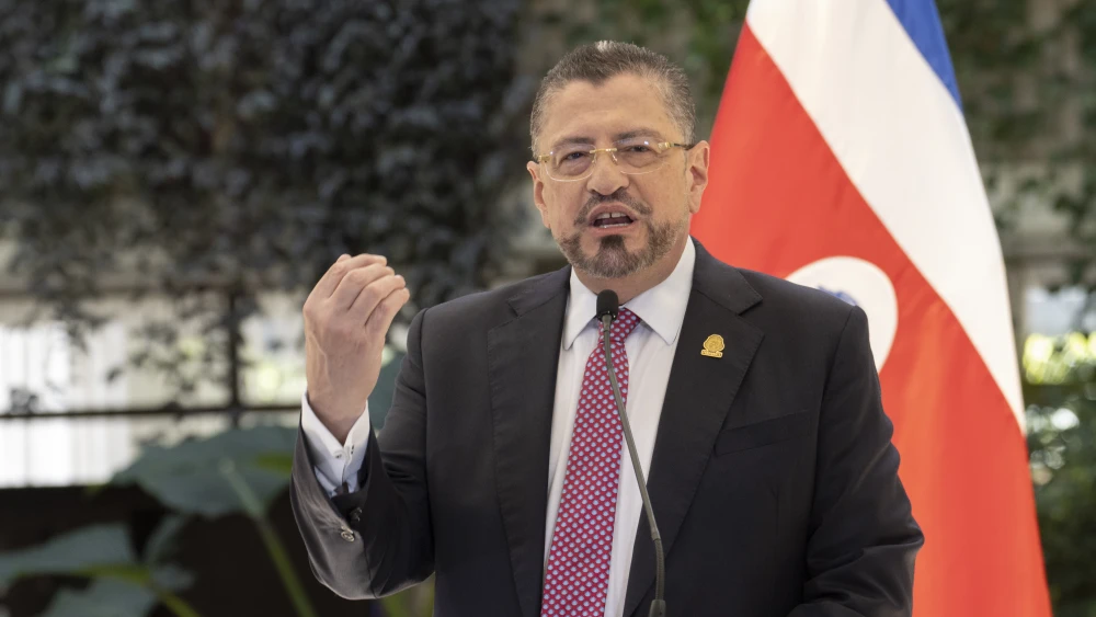 President Rodrigo Chaves of Costa Rica speaks during a press conference on Feb. 4, 2026 in San Jose, Costa Rica. Photo by Manuel Arnoldo Robert Batalla/Getty Images.