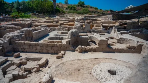 The winepresses at this Byzantine-era facility in Yavneh produced some two million liters of wine annually. Credit: Yaniv Berman/Israel Antiquities Authority.
