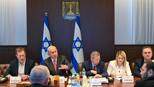Prime Minister Benjamin Netanyahu chairs the inaugural meeting of the Ministerial Committee on the Fight against the Cost of Living, June 5, 2023. Photo by Kobi Gideon/GPO.