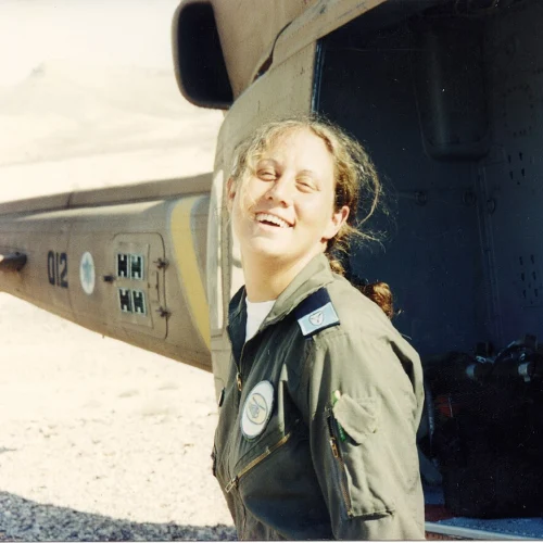 Keren Tendler during the IAF flight mechanic course, Jan. 1, 2002. Credit: Courtesy of Rivana Tendler via Wikimedia Commons.