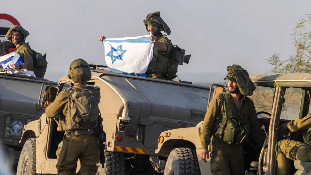 IDF soldiers secure the Gaza border, Oct. 11, 2023. Photo by Chaim Goldberg/Flash90.