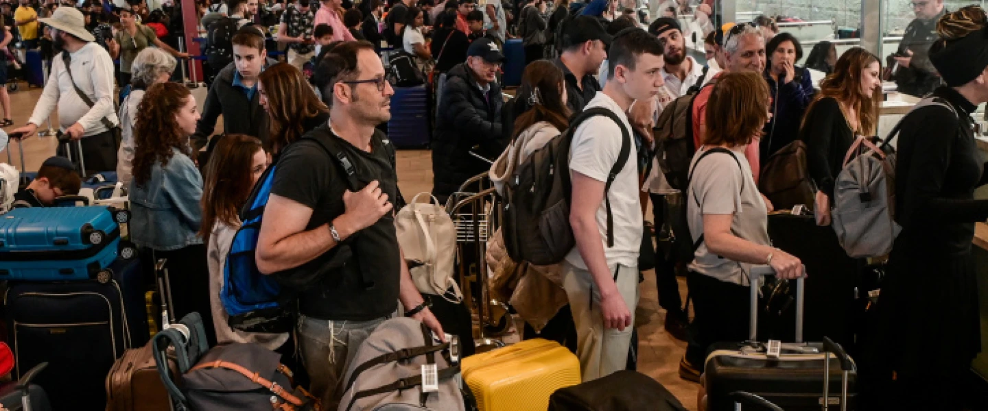 The departure hall at Ben-Gurion Airport, April 4, 2023. Photo by Avshalom Sassoni/Flash90.