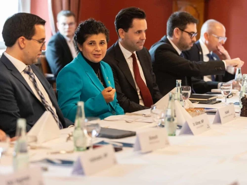 Israeli Deputy Foreign Minister Sharren Haskel attends an Elnet conference in Germany marking five years since the Abraham Accords, Oct. 16, 2025.. Credit: Ruthe Zuntz.