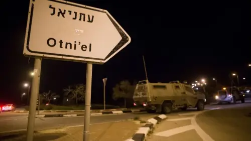 Israeli security personnel near the Otniel in the South Hebron Hills, Jan. 17, 2016. Photo by Yonatan Sindel/Flash90.