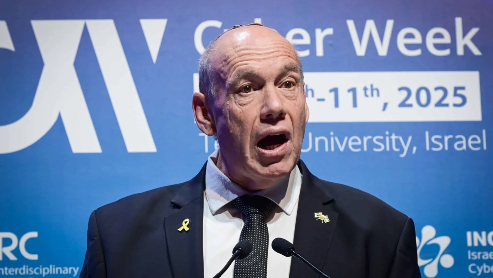 Israeli State Comptroller Matanyahu Englman speaks at Tel Aviv University on Dec. 9, 2025. Photo by Avshalom Sassoni/Flash90.