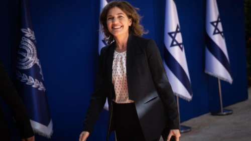 Environmental Protection Minister Tamar Zandberg arrives at the President's Residence in Jerusalem, June 14, 2021. Photo by Yonatan Sindel/Flash90.