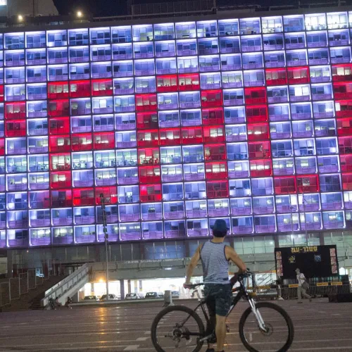 Peace Sign in Tel Aviv, Abraham Accords