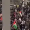 An antisemitic mob at Makhachkala Uytash Airport in Russia's Dagestan Republic, Oct. 29, 2023. Source: Screenshot.