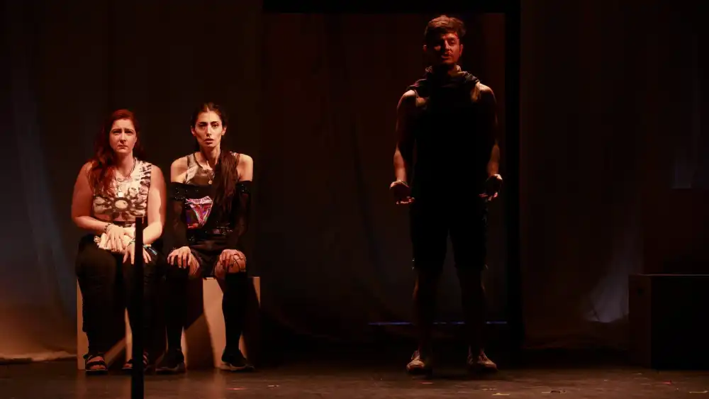 A scene from "October 7 the Play." Credit: Aaron J. Houston