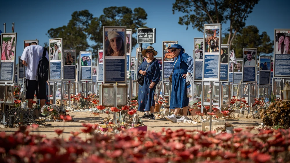 People visit the Nova music festival memorial site, where hundreds of people were murdered by Hamas terrorists during the Oct. 7 massacre, near Kibbutz Re’im in southern Israel, Oct. 5, 2026. Photo by Yonatan Sindel/Flash90.