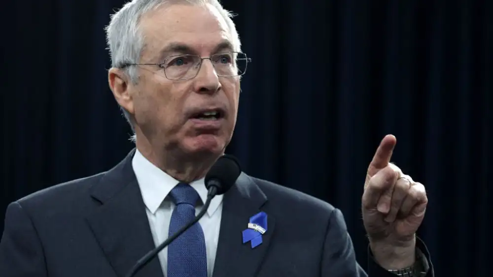 Then-Israeli Ambassador to the U.S. Michael Herzog speaks during a roundtable discussion at the Rayburn House Office Building on Capitol Hill on Feb. 14, 2024. Photo by Alex Wong/Getty Images.