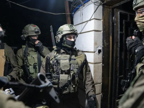 Israeli soldiers demolish the home in Nablus of Palestinian terrorist Osama Tawil, who in October 2022 killed IDF Staff Sgt. Ido Baruch, June 14, 2023. Credit: IDF.