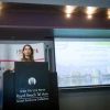 Israeli Tourism Minister Orit Farkash-Hacohen holds a press conference in Tel Aviv, announcing Israel's new campaign for encouraging tourism from abroad, April 27, 2021. Photo by Miriam Alster/Flash90.