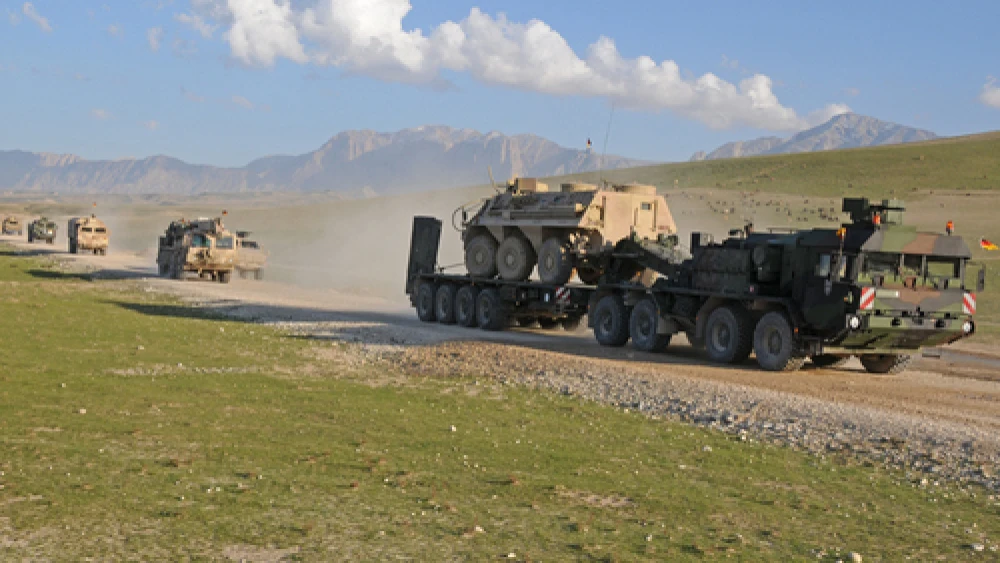 A German military convoy in Afghanistan in February 2009. Photo by John Scott Rafoss.