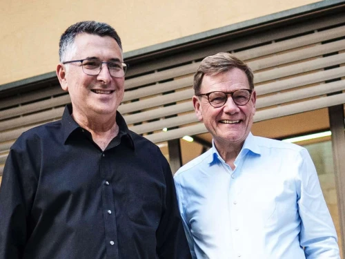 Israeli Foreign Minister Gideon Sa’ar (left) hosts German Foreign Minister Johann Wadephul in Tel Aviv on Nov. 1, 2025. Source: @gidonsaar/X.