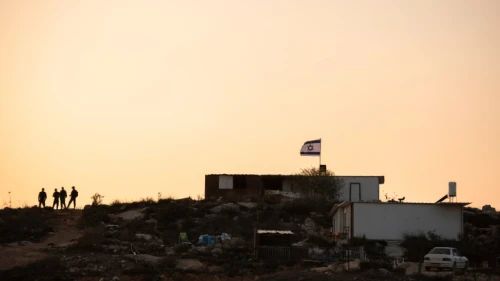 Israeli Border Police near the illegal “Komi Ori” outpost near Yitzhar in the West Bank on Oct. 24, 2019. Photo by Sraya Diamant/Flash90.