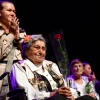 Holocaust survivors and Israeli soldiers in Herzliya, Oct. 25, 2021. Photo by Tomer Neuberg/Flash90.