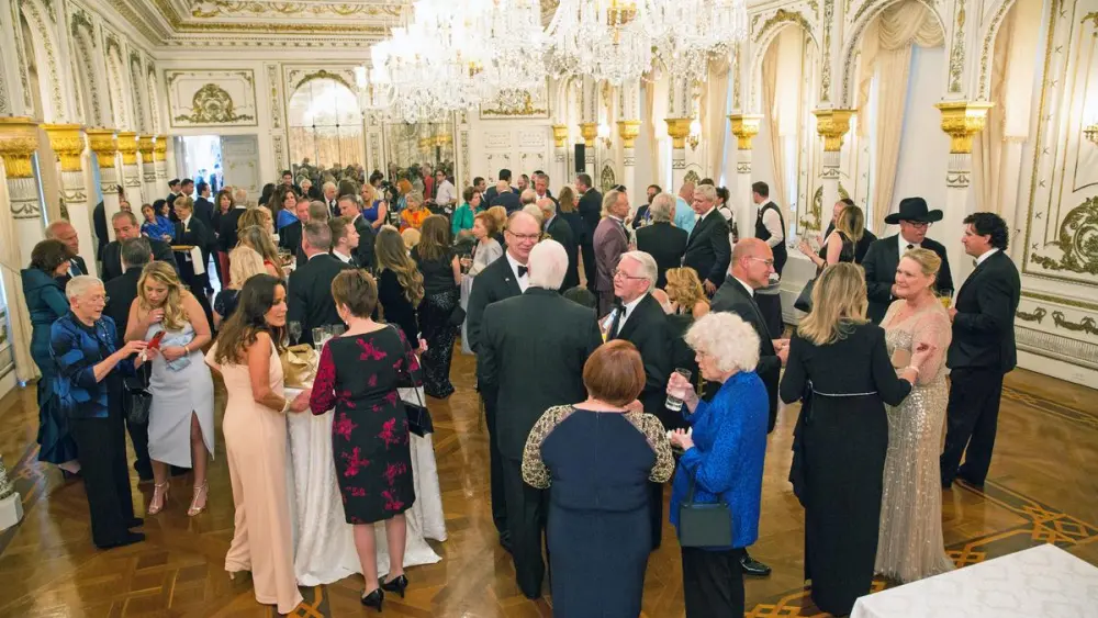 An overview of the “Together in Fellowship” gala at Mar-a-Lago. Credit: Capehart Photography.
