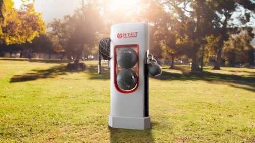 Hyfit plans to sell pay-per-use fitness hubs for public parks, gyms and military bases. Credit: Courtesy.
