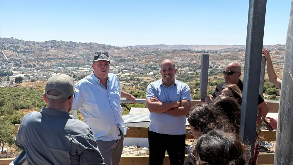 Israeli officials visit the Gush Etzion Regional Council on July 1, 2026. Credit: The Ministry of Diaspora Affairs and Combating Antisemitism.