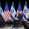 Israeli Prime Minister Benjamin Netanyahu meets with U.S. President Joe Biden in Tel Aviv, Oct. 18, 2023. Source: Miriam Alster/Flash90