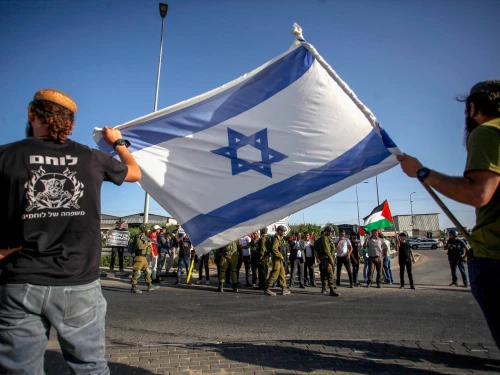 A protest near the Palestinian city of Qalqilya in Samaria, June 9, 2022. Photo by Nasser Ishtayeh/Flash90.