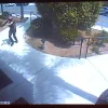 Surveillance footage at the Chabad of Poway, Calif., shown as evidence in the preliminary hearing of John Earnest on Sept. 19, 2019, showing the suspect starting his shooting spree on April 27, 2019. A woman was killed and three others were injured. Credit: Chabad of Poway via San Diego Superior Court.