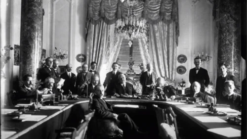 Delegates at the San Remo conference in 1920. Screenshot.