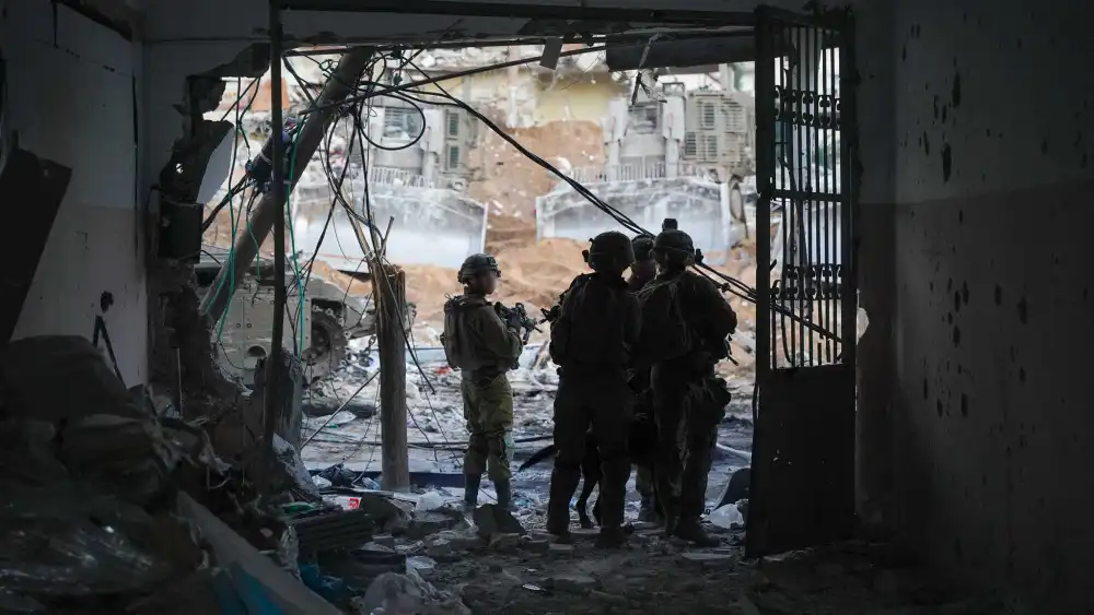 Israeli soldiers during combat operations in the Gaza Strip, Dec. 12, 2023. Credit: IDF.