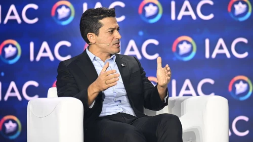 Israeli Diaspora Affairs Minister Amichai Chikli speaks during a panel discussion at the Israeli American Council's National Conference in Austin, Texas, Jan. 19, 2023. Photo by Shahar Azran.