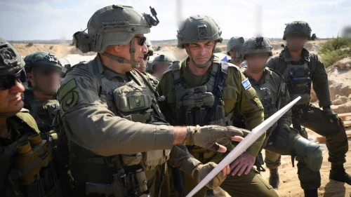 Israel Defense Forces Chief of Staff Lt. Gen. Eyal Zamir holds a situational assessment in the Gaza Strip, Sept. 16, 2025. Credit: IDF.
