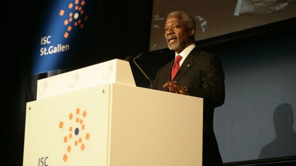 Kofi Annan, pictured, was jointly appointed by the United Nations and the Arab League this February as their envoy to Syria. Credit: International Students' Committee.