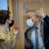 Israeli Health Minister Nitzan Horowitz and Knesset member Idit Silman attend a Knesset press conference, on Oct. 6, 2021. Photo by Yonatan Sindel/Flash90.