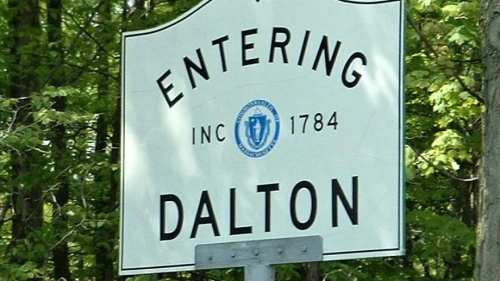 Entrance sign to Dalton, Mass. Credit: Wikipedia.