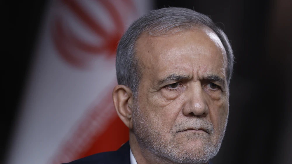 Iranian President Masoud Pezeshkian speaks with Fox News' Martha MacCallum during an interview in New York City, Sept. 25, 2025. Photo by John Lamparski/Getty Images.