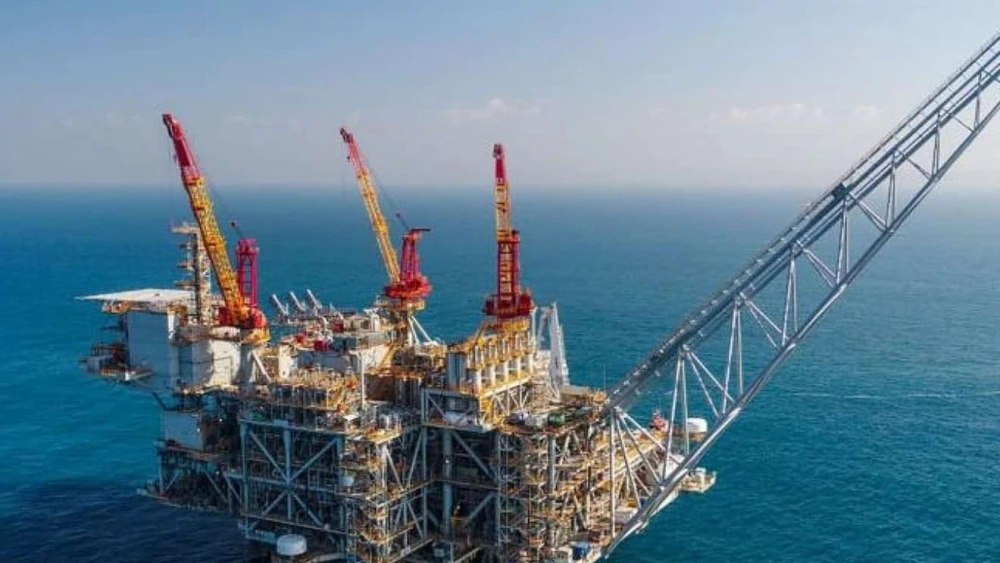 Israel's Leviathan natural gas field in the Mediterranean Sea. Photo courtesy of NewMed Energy.